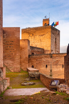Alcazaba ruins at Alhambra, Granada, Spain
