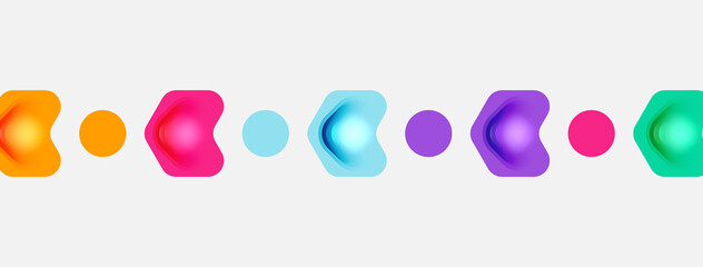 Color arrow shapes on white backdrop. Minimal geometric abstract background. Vector illustration for wallpaper banner background or landing page