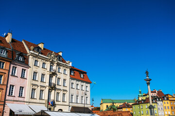 Fototapeta na wymiar Street view of Old Town Warsaw, Poland
