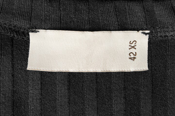 Size XS clothing label