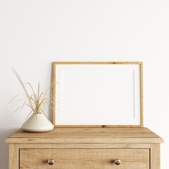 Boho Frame Mockup - Boho empty white frame