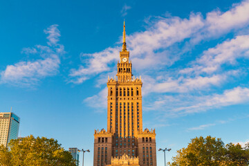 View to Palace of Culture and Science, Warsaw, Poland