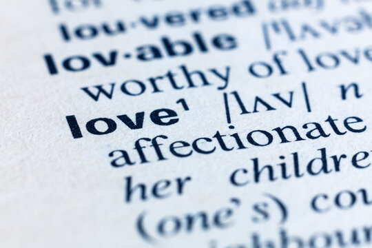 Keyword in a dictionary, love