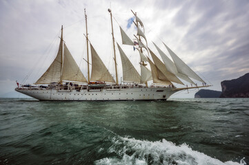 Thailand, Andaman Sea, sailing ship