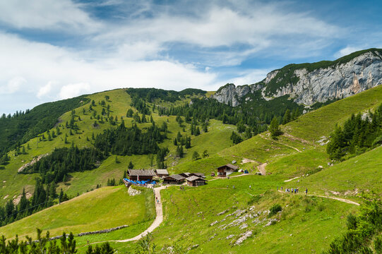 Austria, Tyrol, Maurach, Rofan Mountains, mountain huts