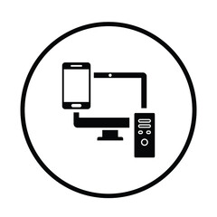 Design, device, responsive icon. Black vector design.