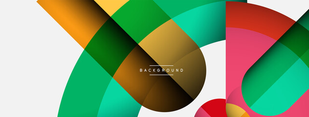 Obraz premium Trendy shapes, color minimal design composition, lines and shadows for wallpaper banner background or landing page