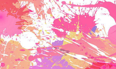 Vector splatter Colorful background. Multicolored watercolor imitation splash blot in light pastel colors. Grunge splatter paint colorful background. Colorful paint stains and splatters. Vector EPS10