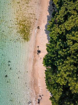 Indonesia, Bali, Nusa Dua, Aerial view of Gunung Payung Beach