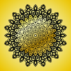 Vector round abstract circle. Mandala style.