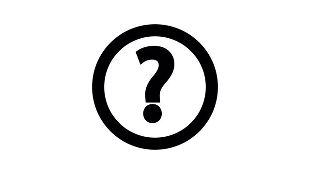Question mark animation icon. suitable for question business project etc.