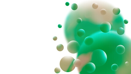 カラフルで抽象的な球体の背景