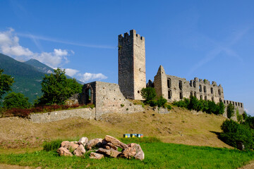 Italy, Trentino, Spormaggiore, Ruins of Castel Belfort