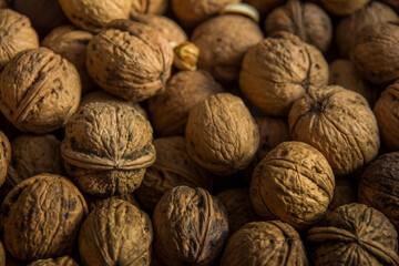 close up of walnuts