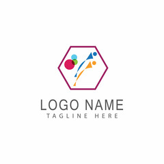 DNA gene Logo Template vector symbol illustration