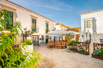 Fototapeta premium Charming streets with traditional houses in Faro, Algarve, Portugal
