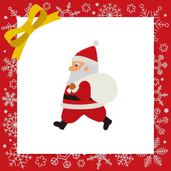 季節の素材：クリスマスアイコン（サンタクロース）.