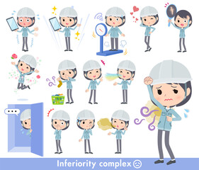 劣等感に関する現場監督女性のセット