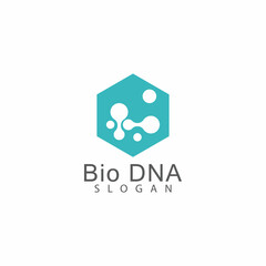 DNA gene Logo Template vector symbol illustration
