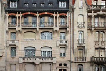 art nouveau flat building in nancy in lorraine (france)