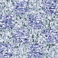 Checkered winter camouflage. Chess alternation of cells. Seamless texture.