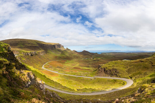 United Kingdom, Scotland, view from the Quiraing in the Isle of Skye