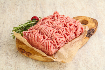 Raw beef minced meat for cooking