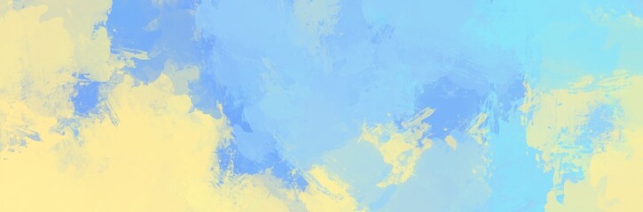 Abstract background painting art with sky blue and light yellow paint brush for presentation, website, halloween poster, wall decoration, or t-shirt design.