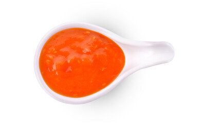 Sukiyaki sauce isolated on a white background.