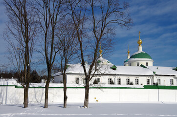 City of Vidnoye, Russia - February, 2021: St. Catherine's Monastery