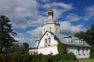 Fototapeta na wymiar City of Vidnoye, Russia - September, 2020: Temple of the Assumption of the Blessed Virgin