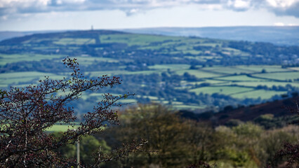 Obraz premium Views from Minions, Cornwall across to Kit Hill, and west Devon, in Autumn