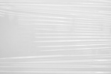White transparent plastic film wrap texture background