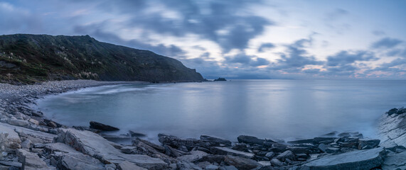 Cloudy sunset at the beach