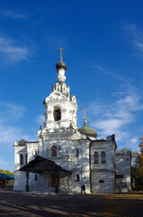 Fototapeta na wymiar Moscow, Russia - October, 2020: Church of the Assumption of the Blessed Virgin in Troitsa-Lykovo