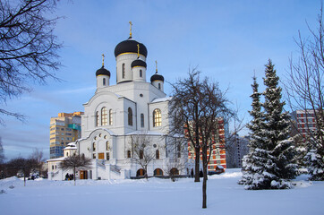MYTISHCHI, RUSSIA - January, 2021: Cathedral of the Nativity of Christ
