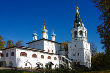 Obraz premium Pavlovskaya Sloboda, Russia - September, 2020: Exterior of the Temple complex. Temple of the Annunciation