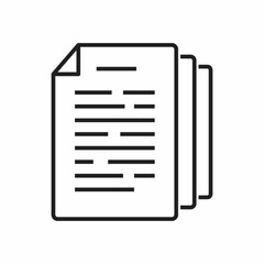 Linear style copy documents icon