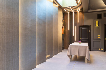 Interior of the living room in a luxurious property, London, UK