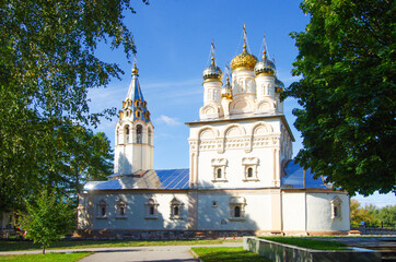 Ryazan, Russia - September, 2020: Transfiguration of Our Saviour On Yar  in sunny autumn day