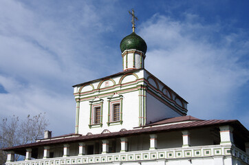 Naklejka premium Faustovo village, Moscow region, Russia - September, 2020: Zosima and Savvatiya Solovetskikh Church