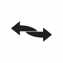 The left and right arrows icon. Arrows symbol.