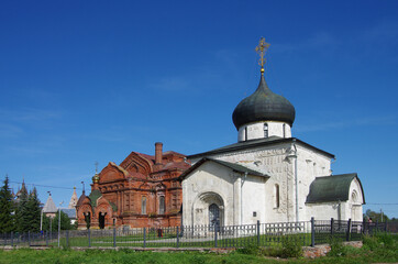 Fototapeta na wymiar Yuryev-Polsky, Vladimir Oblast, Russia - September, 2020: Saint George Cathedral in autumn sunny day
