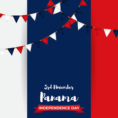 Fototapeta na wymiar Vector illustration of happy Panama independence day