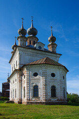 Fototapeta na wymiar Yuryev-Polsky, Vladimir Oblast, Russia - September, 2020: Mikhailo-Arkhangelskiy Monastery, Michael Archangel Cathedral