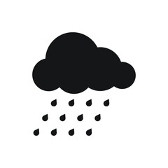 cloud with rain weather  icon
