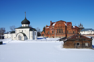 Yuryev-Polsky, Vladimir Oblast, Russia - March, 2021: Saint George Cathedral