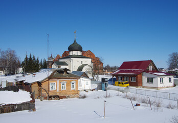 Yuryev-Polsky, Vladimir Oblast, Russia - March, 2021: Saint George Cathedral