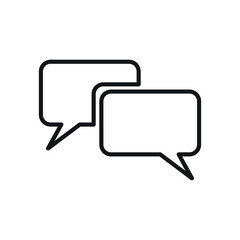 Fototapeta premium Chat Flat Icon with shadow