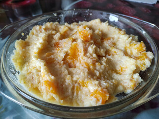 Corn porridge with a pumpkin
